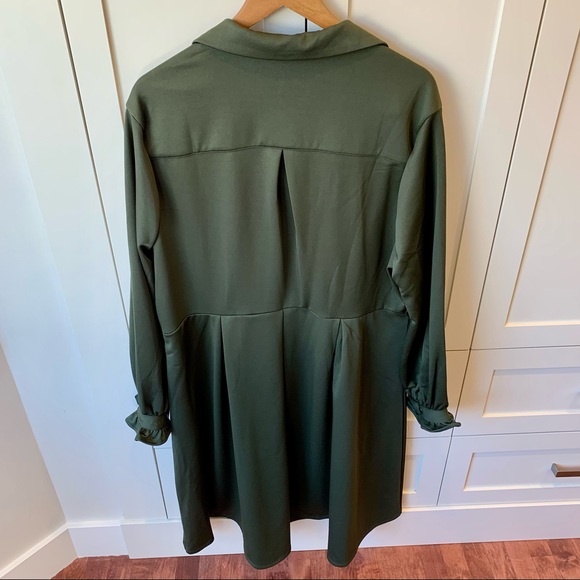 Standard & Practice Utility Shirtdress in Olive - Picture 3 of 8